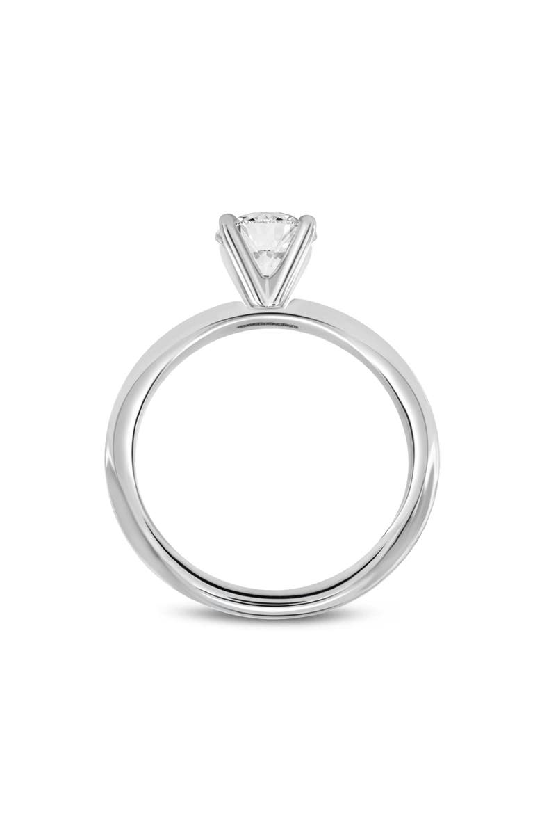 LuvMyJewelry Nysa 14K White Gold Round Cut Lab Grown Diamond Solitaire Engagement Ring - 1.0 Ct, Alternate, color, 14K White Gold