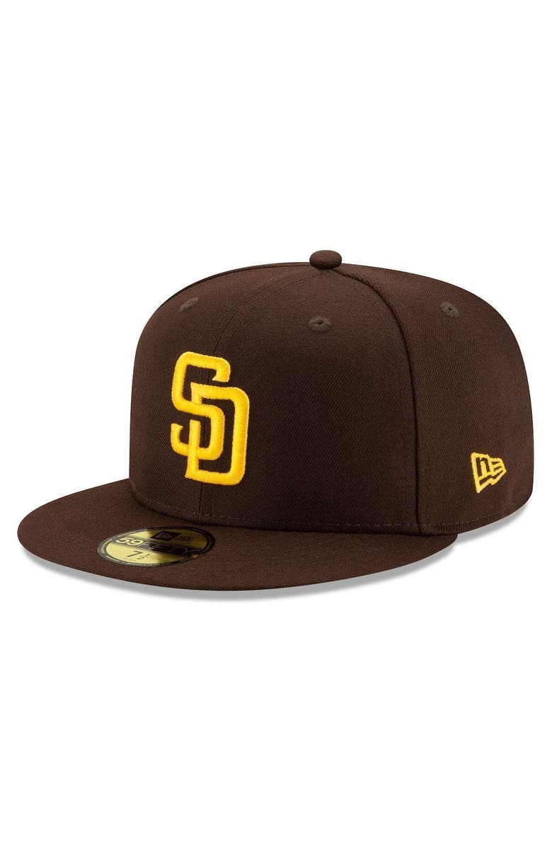 New Era Men's New Era Brown San Diego Padres Authentic Collection On-Field 59FIFTY Fitted Hat, Main, color, Brown