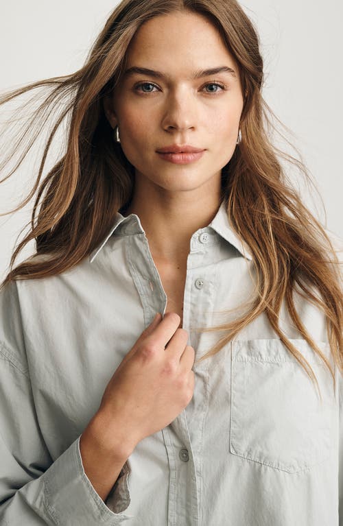 Mavi Jeans Relaxed Fit Cotton Button-up Shirt In Gray