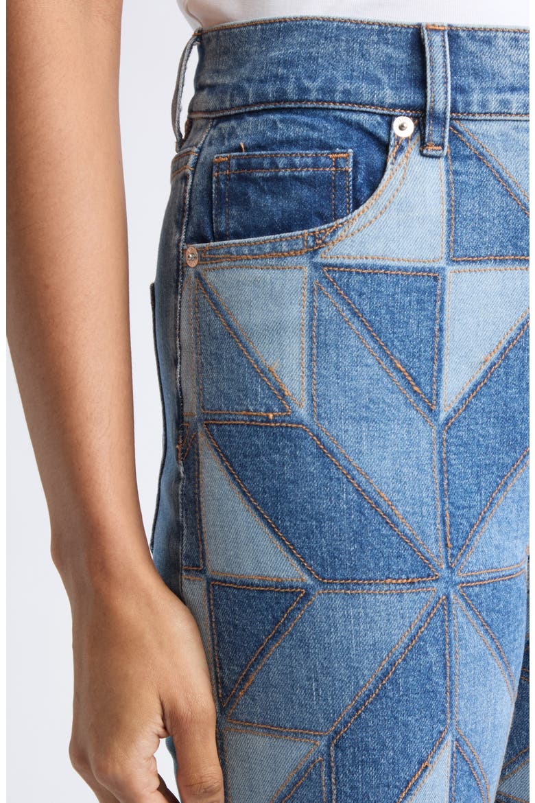 Dylan High Waist Ankle Straight Leg Jeans, Alternate, color, PRISM BLUE