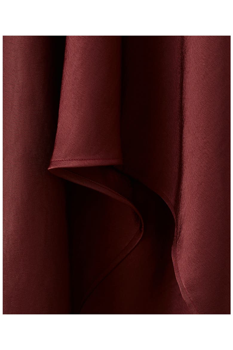 One-Shoulder High-Low Cocktail Dress, Alternate, color, BURGUNDY
