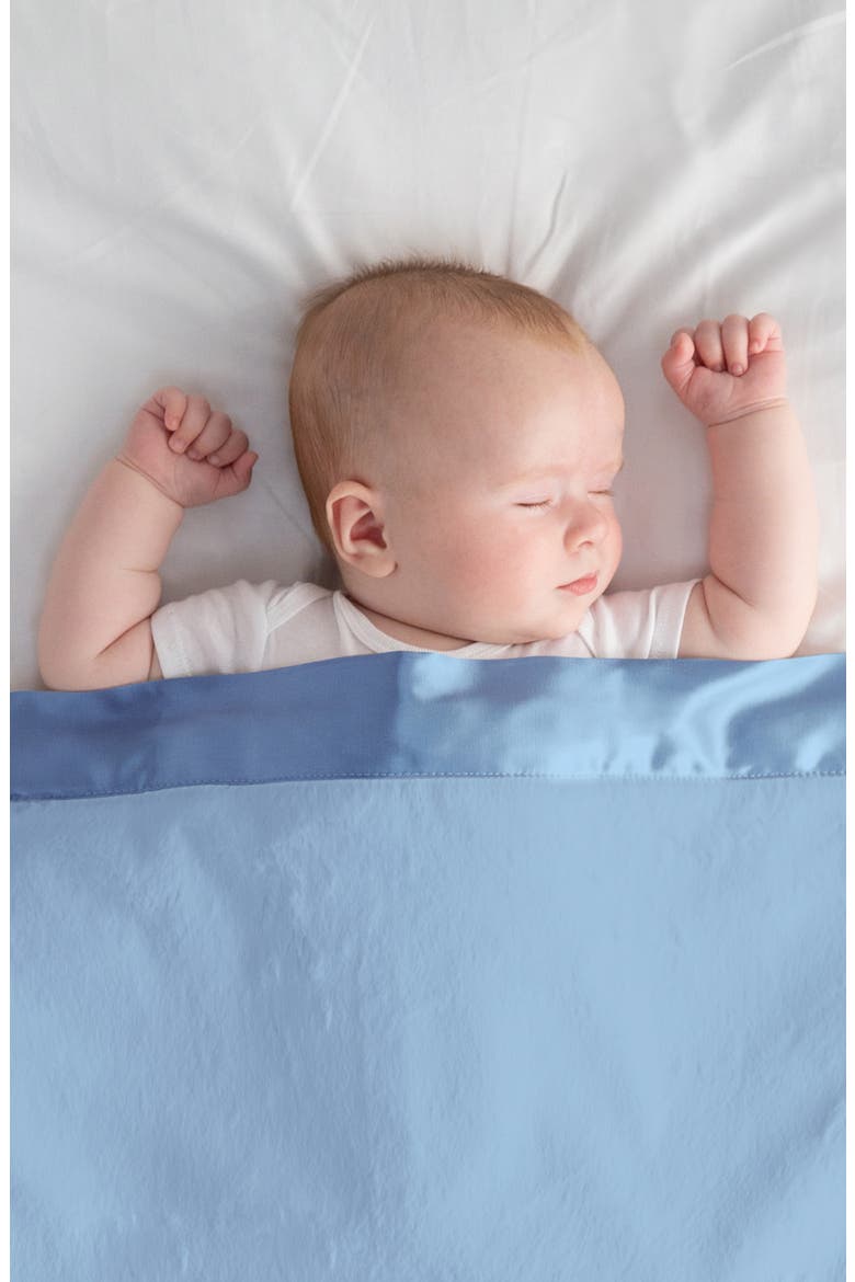 Luxe Baby Blanket, Alternate, color, CORNFLOWER