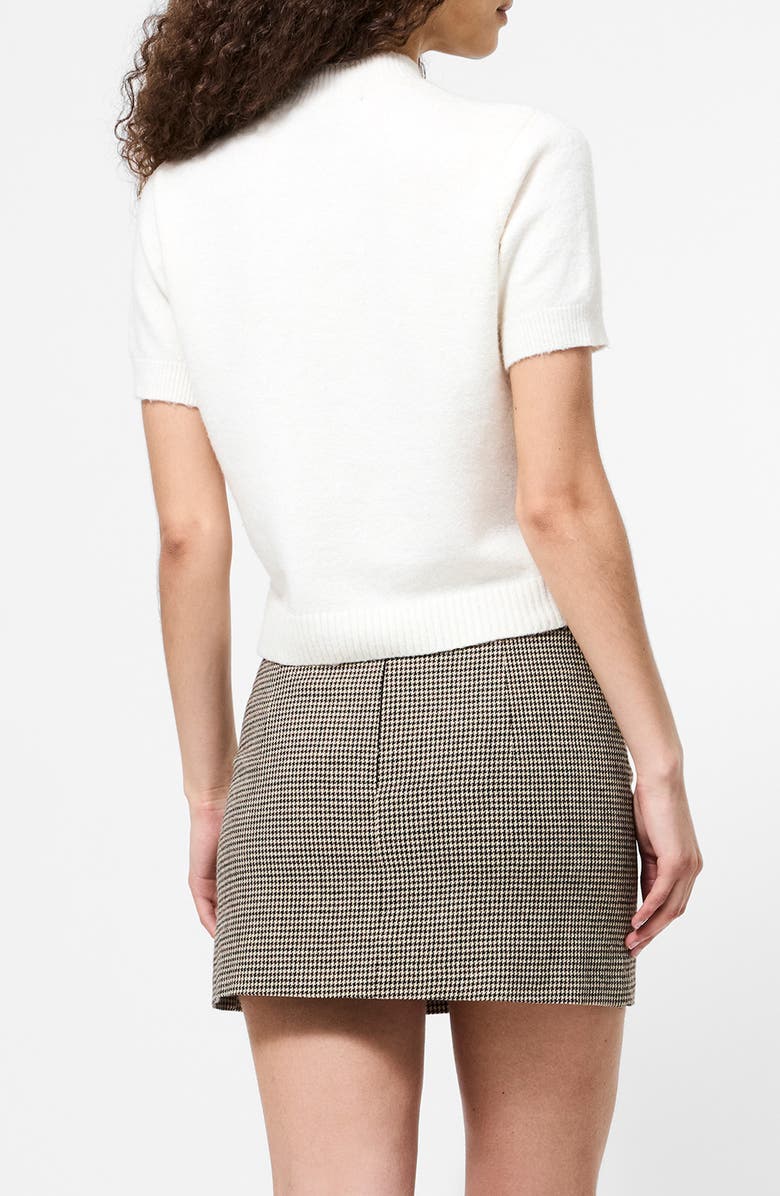 French Connection Vhari Short Sleeve Crop Sweater, Alternate, color, Porcelain Cream