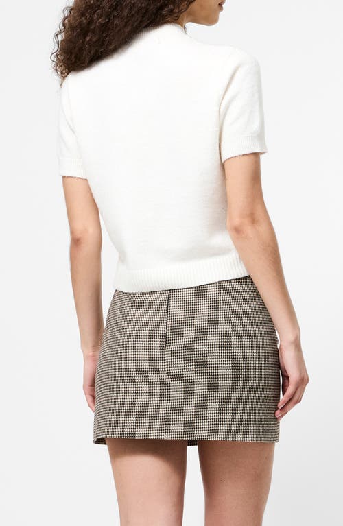 French Connection Vhari Short Sleeve Crop Sweater In Gray
