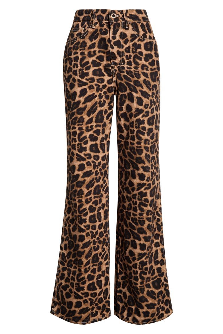 Taylor High Waist Flare Jeans, Alternate, color, WASHED LEOPARD