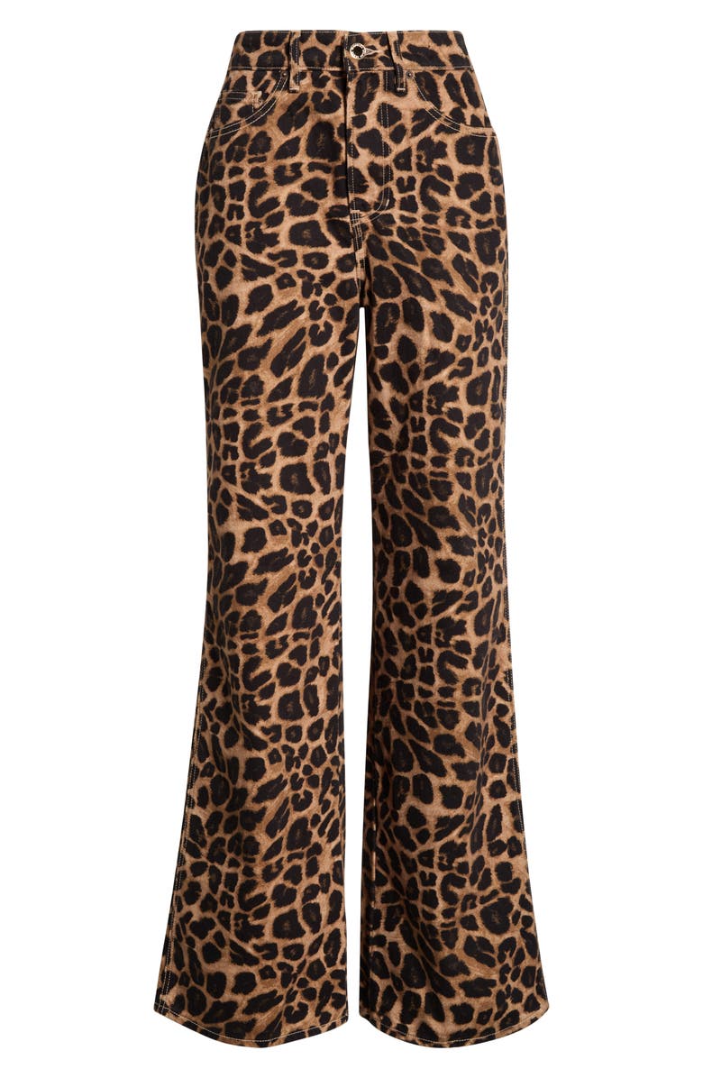 Veronica Beard Taylor High Waist Flare Jeans, Alternate, color, Washed Leopard