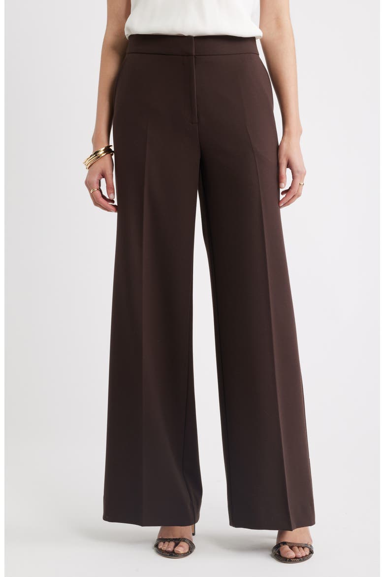 The Lennox Wide Leg Trousers, Main, color, BROWN MOLE