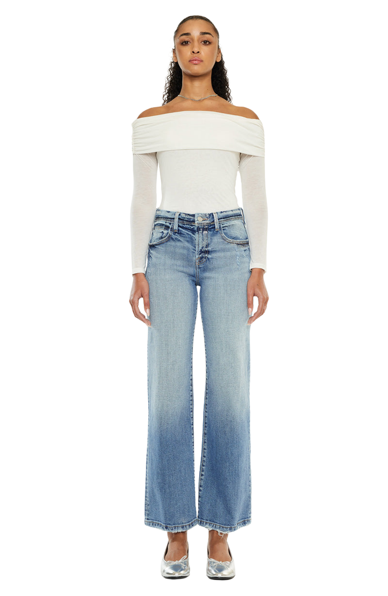 KanCan Premier Veronica Premier High Rise Slim Wide Leg Jeans, Alternate, color, Medium Wash