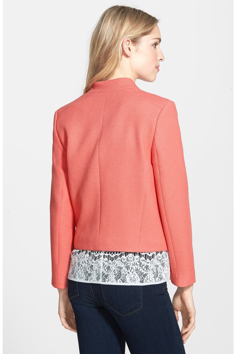Textured Shell Jacket, Alternate, color, CORAL ROSE