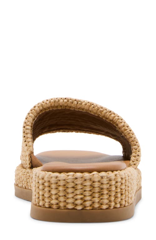 Steve Madden Boardwalk Slide Sandal In Natural Raffia