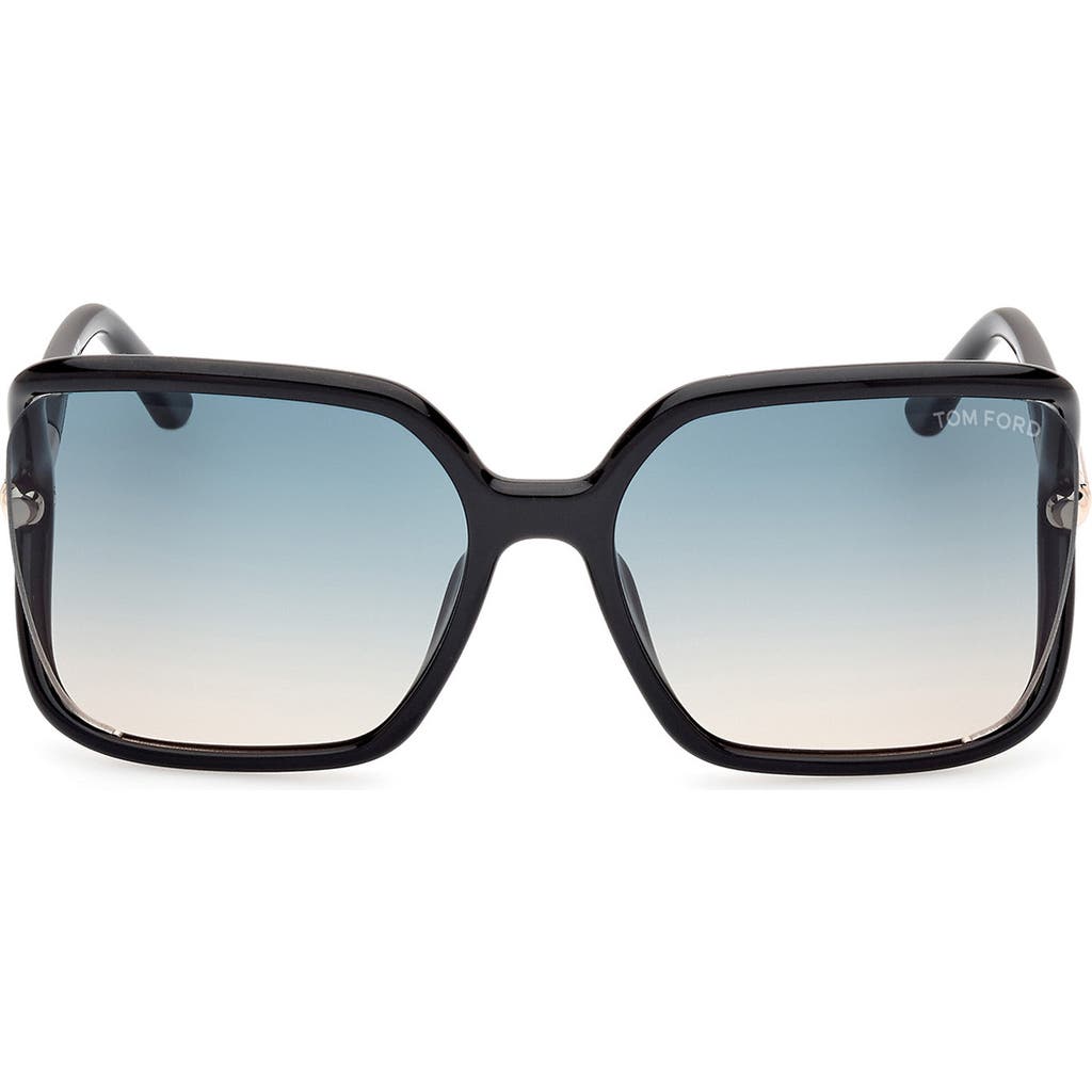 Tom Ford Solange-02 60mm Butterfly Sunglasses In Black