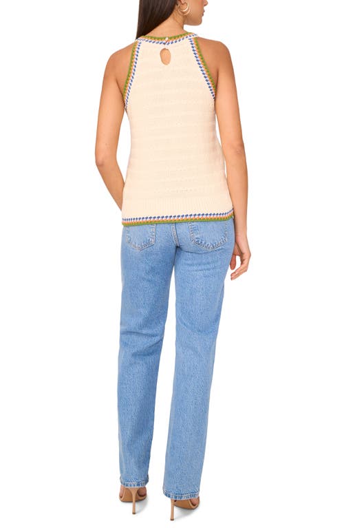 Vince Camuto Pointelle Cotton Sweater Tank