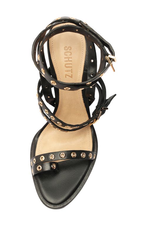 Schutz Annete High Ankle Strap Sandal In Black
