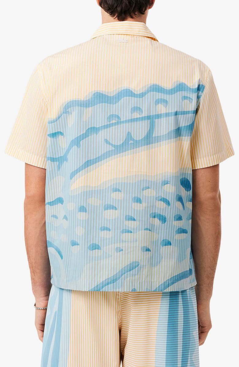 Lacoste Summer Pack Camp Shirt, Alternate, color, White/ Millet
