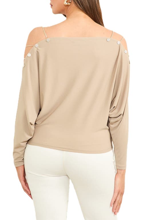 Marciano Adri Off The Shoulder Top In Beige