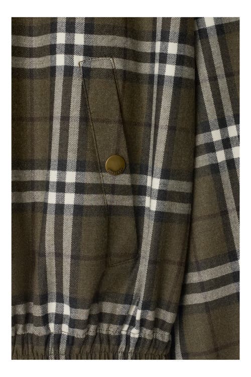 Burberry Check Bonded Wool Harrington Jacket In Multi