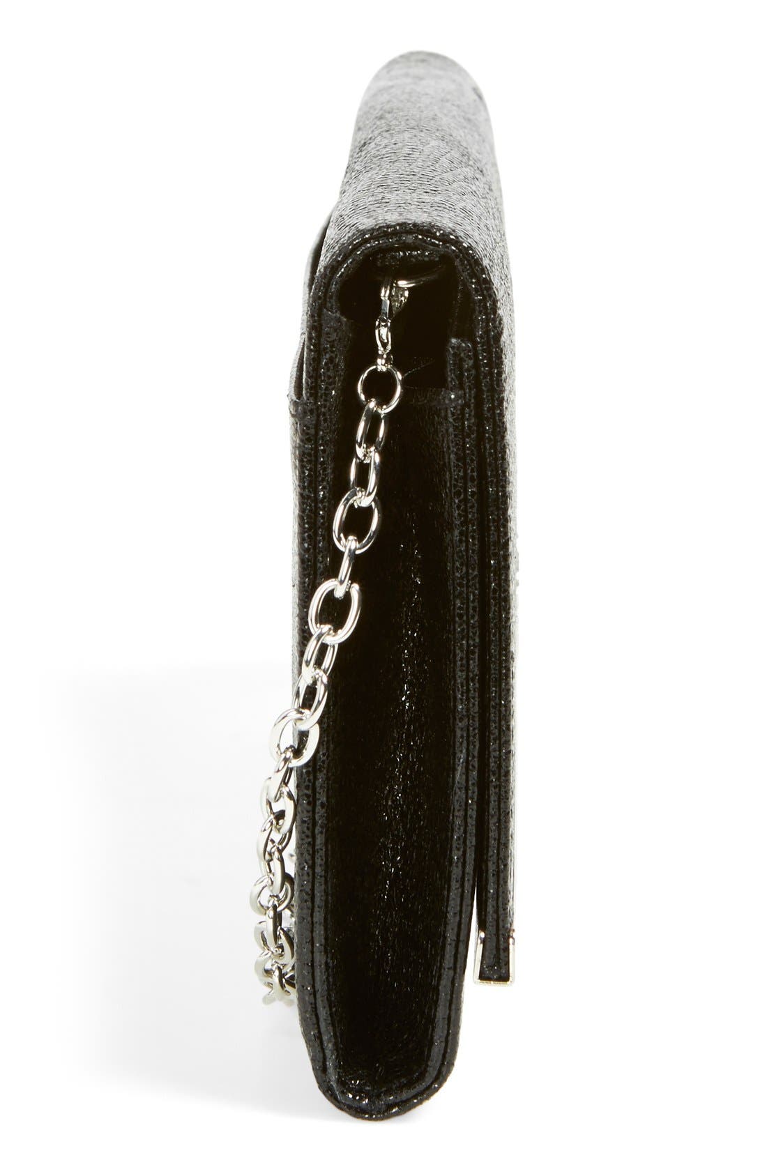 'Sparkle Bar' Clutch, Alternate, color, BLACK