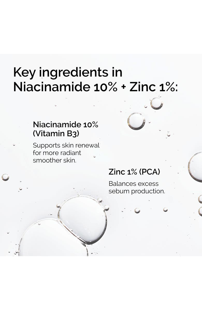 The Ordinary Niacinamide 10% + Zinc 1% Serum for Oily Skin, Alternate, color,