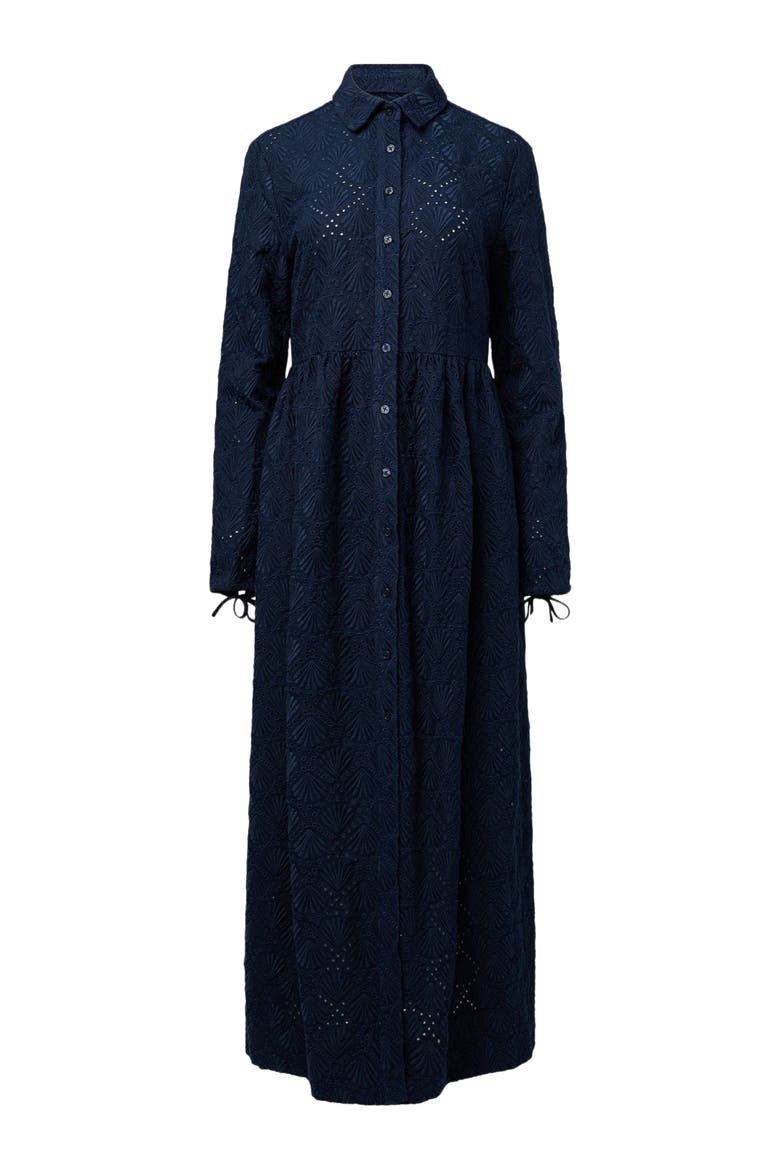 Air Linen Maxi Shirtdress, Alternate, color, DEEP NAVY