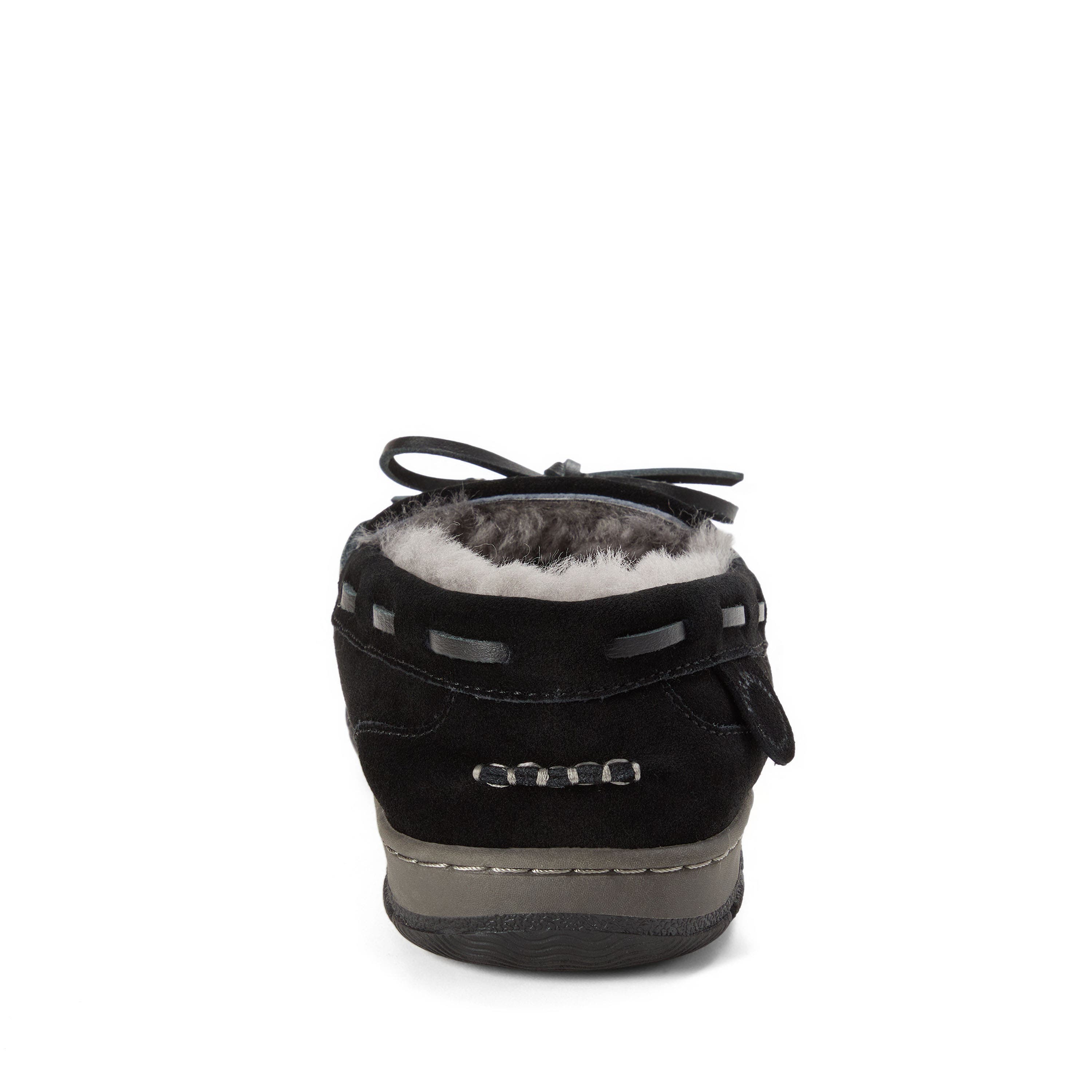 DEARFOAMS Fireside Forster Genuine Shearling Moccasin, Alternate, color, Black