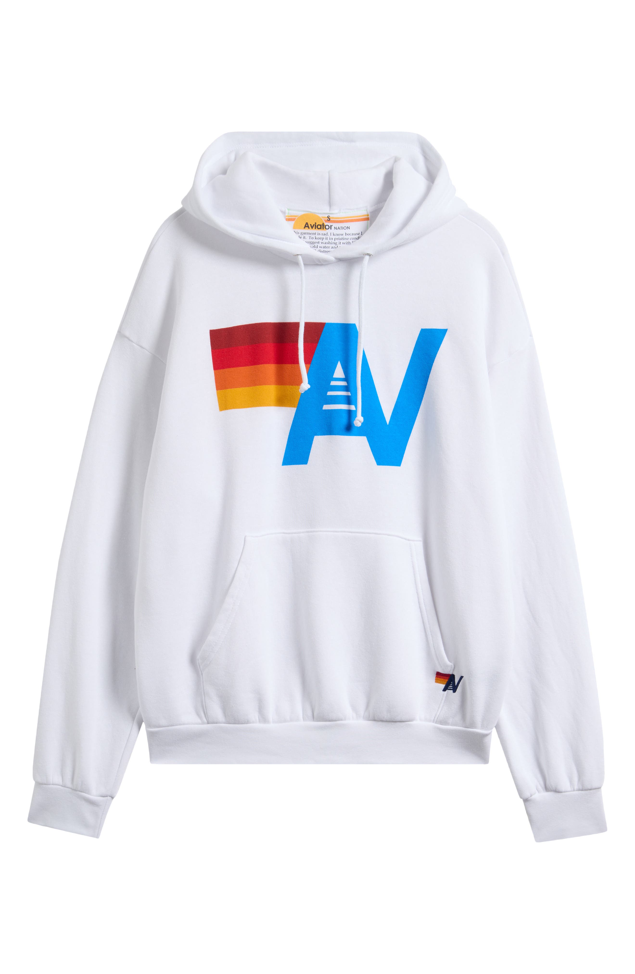 Aviator Nation Logo Hoodie In White