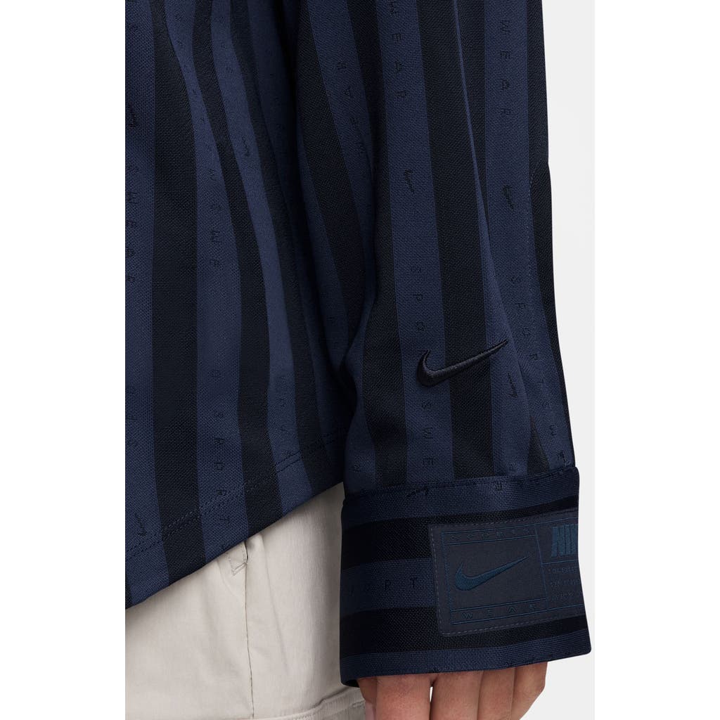 Nike Sportswear Stripe Shirt In Blue