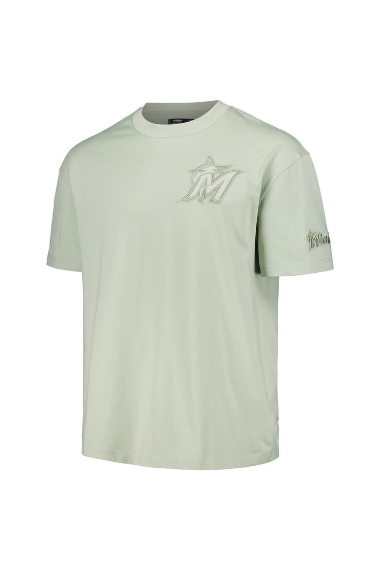 Men's Pro Standard Mint Miami Marlins Neutral CJ Dropped Shoulders T-Shirt, Alternate, color, Mint