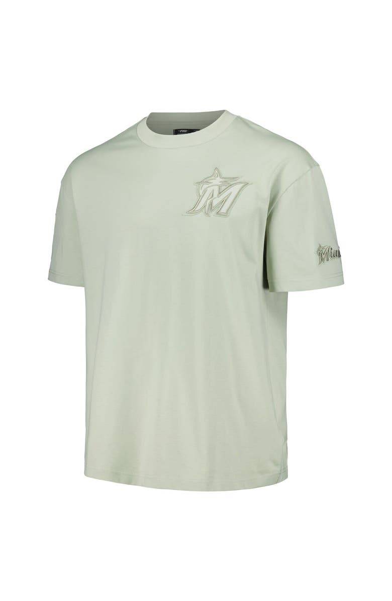 PRO STANDARD Men's Pro Standard Mint Miami Marlins Neutral CJ Dropped Shoulders T-Shirt, Alternate, color, Mint