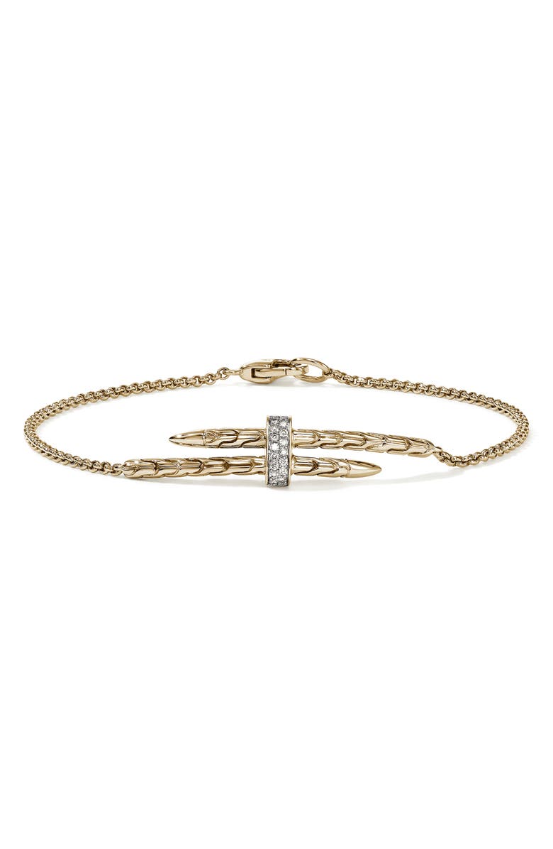 John Hardy SPEAR STATION BRACELET GOLD, Main, color, Gold