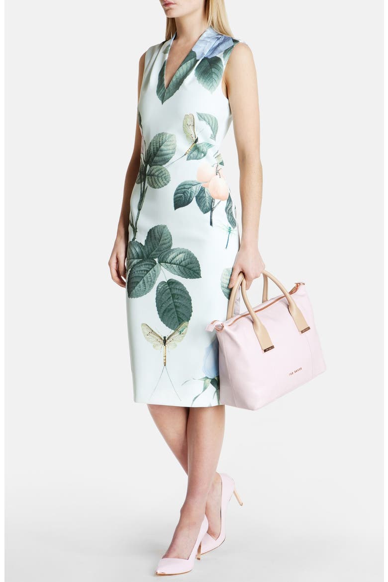 'Rose Ravina' Midi Dress, Main, color, MINT