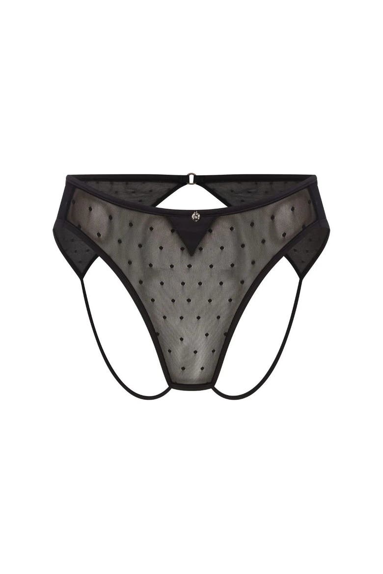 Matilda Ouvert Lace Panties, Main, color, Black