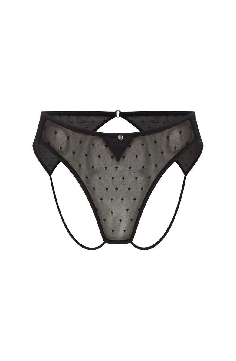House Of Silk Matilda Ouvert Lace Panties, Main, color, Black