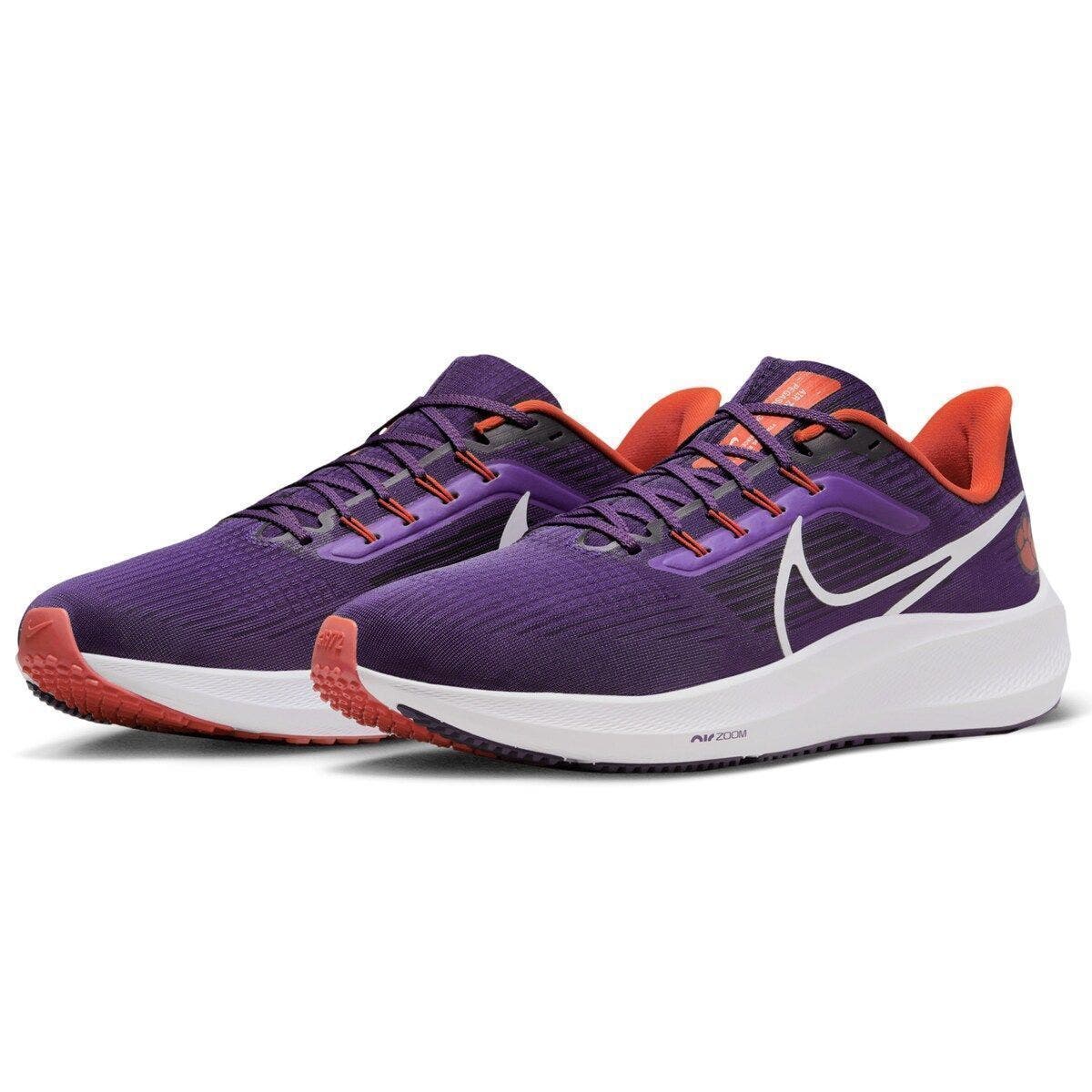 Nike Unisex Nike Purple Clemson Tigers Zoom Pegasus 39 Running Shoe, Alternate, color, 