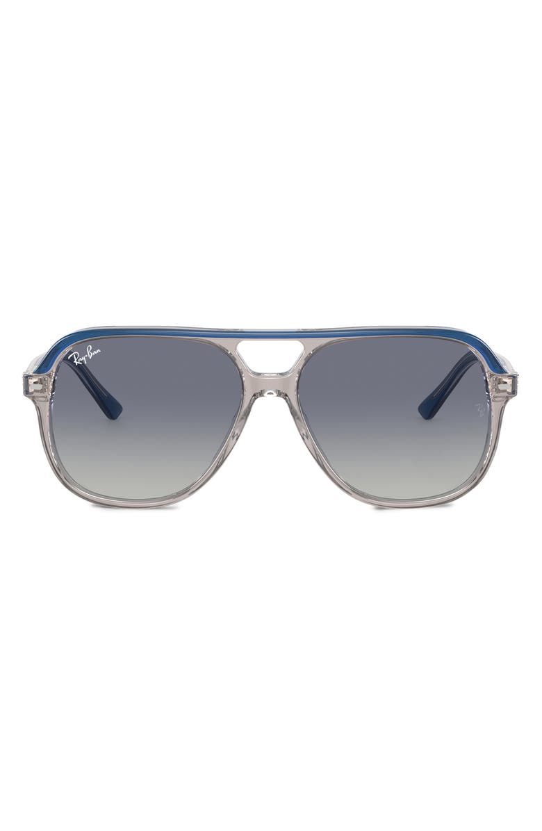 Ray-Ban Junior Bill 52mm Gradient Square Sunglasses, Main, color, Grey