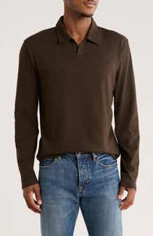 Johnny Collar Long Sleeve Knit Top