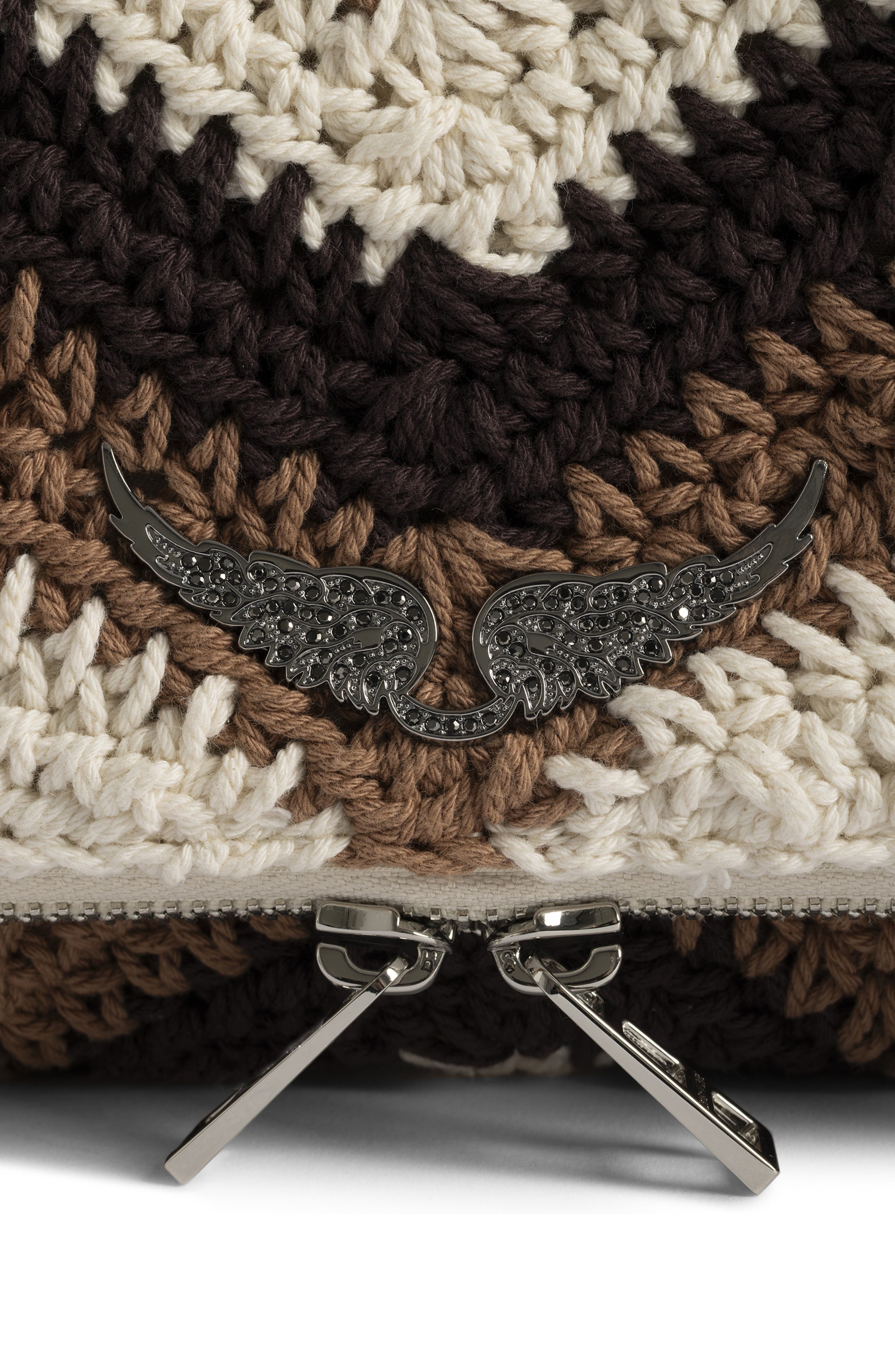 Rock Macramé Crossbody Bag, Alternate, color, WOOD
