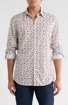 Billhook Peak Printed Long Sleeve Button-Down Shirt