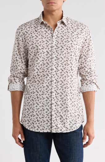 Billhook Peak Printed Long Sleeve Button-Down Shirt