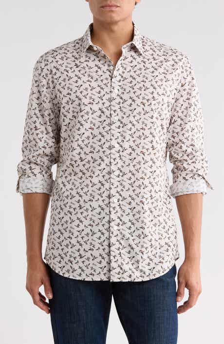 Billhook Peak Printed Long Sleeve Button-Down Shirt