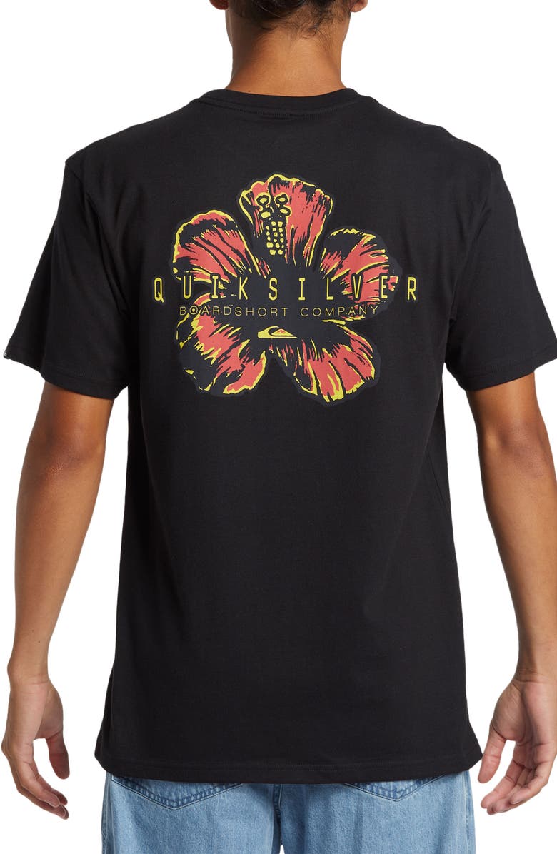 Quiksilver Hibiscus Pop MT0 Graphic T-Shirt, Alternate, color, 