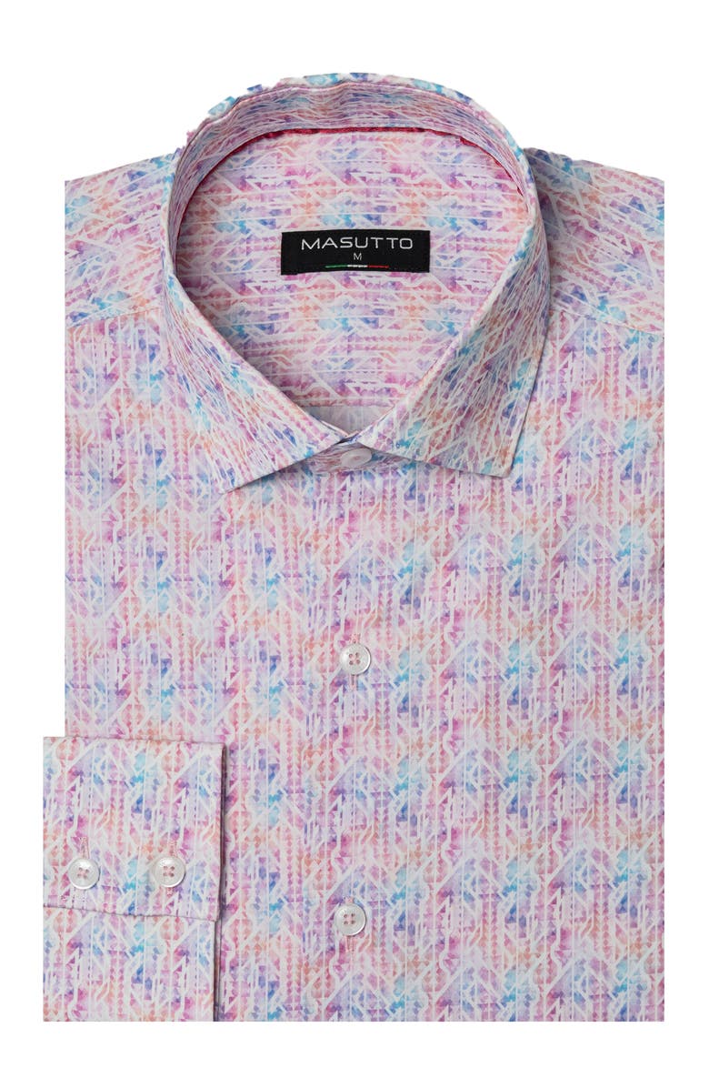MASUTTO Richie Button Down Long Sleeve Shirt, Main, color, Pink