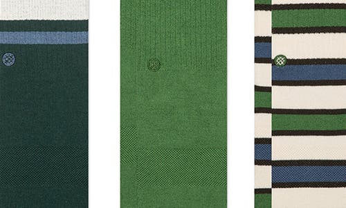 Stance Kids' Boyd Assorted 3-pack Crew Socks In Green