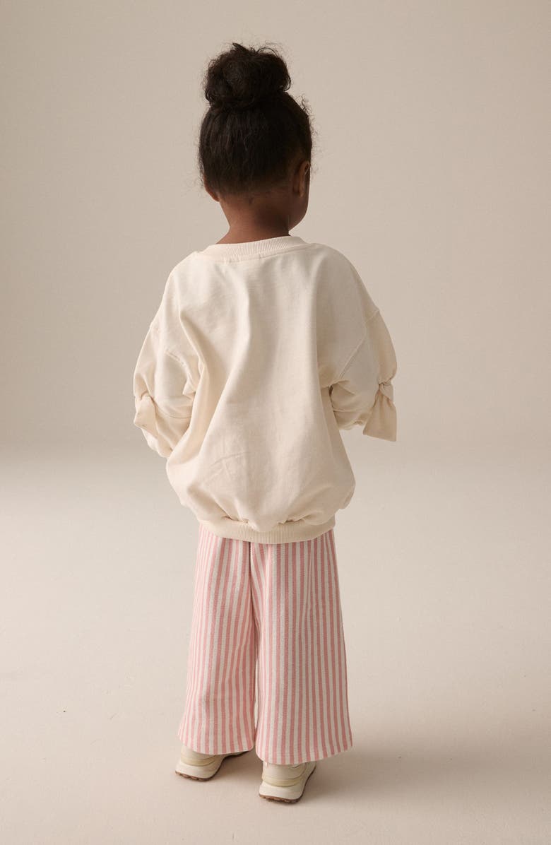NEXT Kids' Bunny Embellished Graphic Sweatshirt & Stripe Knit Pants, Alternate, color,