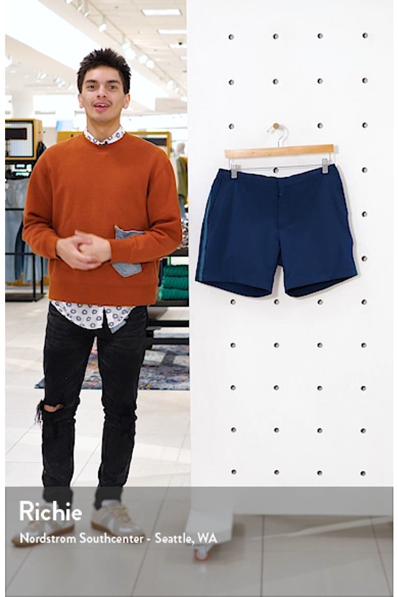 The Sextant Side Stripe Swim Trunks video
