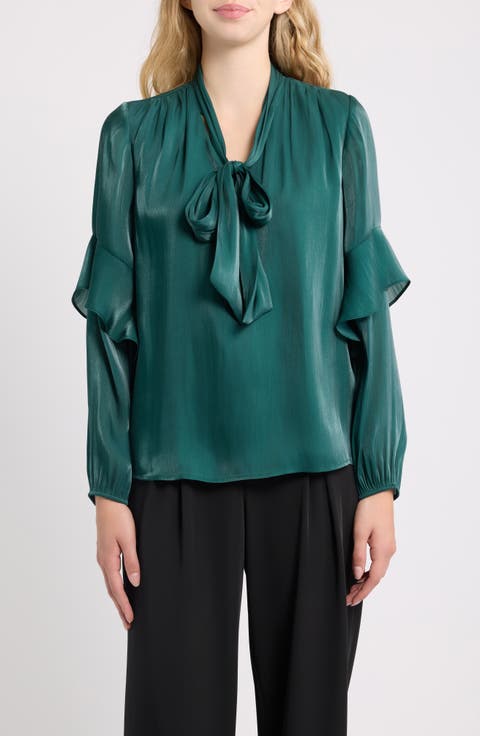 Bow Tied Ruffled Top