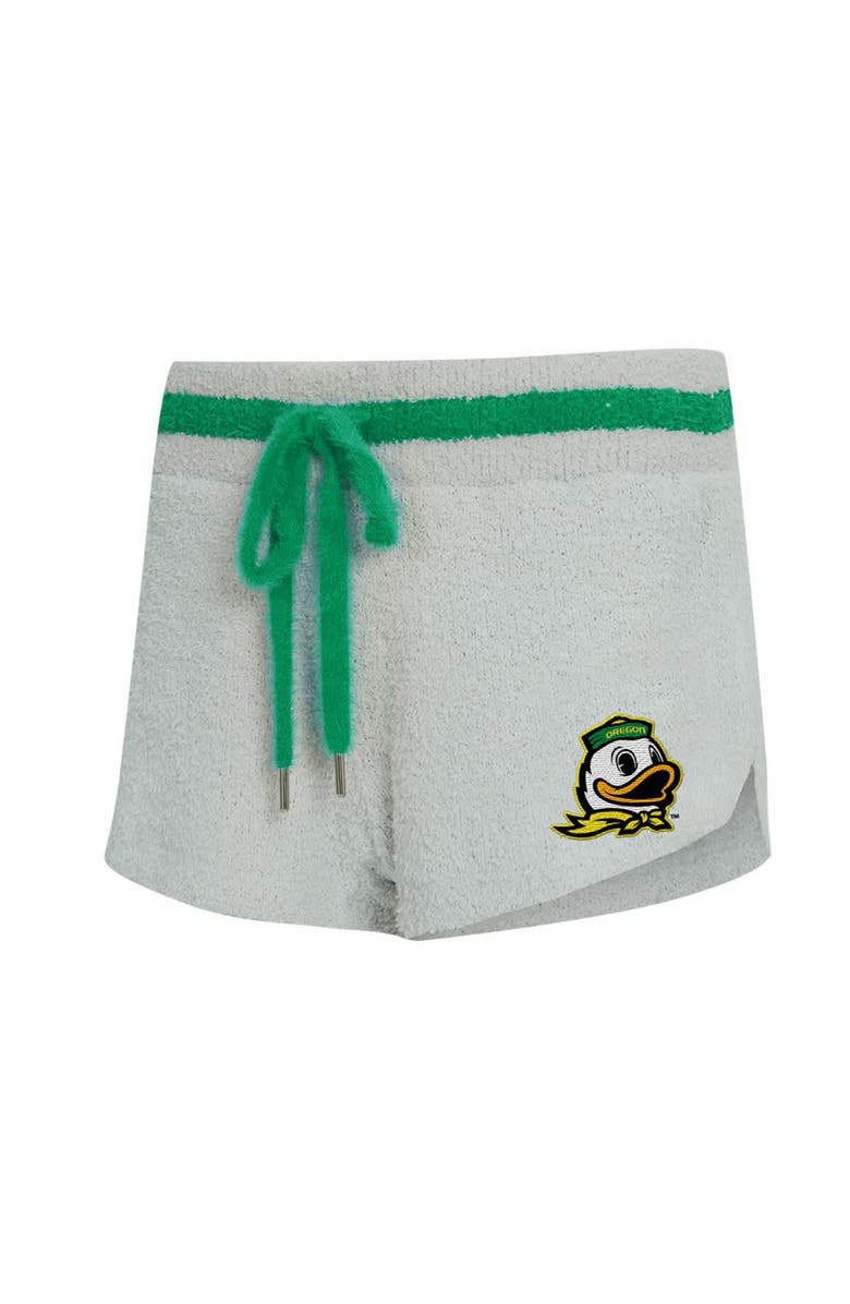 CONCEPTS SPORT Women's Concepts Sport Gray/Green Oregon Ducks Whitley Long Sleeve Hoodie Top & Shorts Set, Alternate, color, Gray