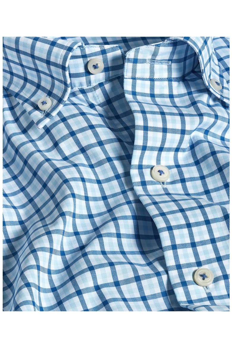 Performance Plaid Sport Shirt, Alternate, color, WHITE/ BLUE