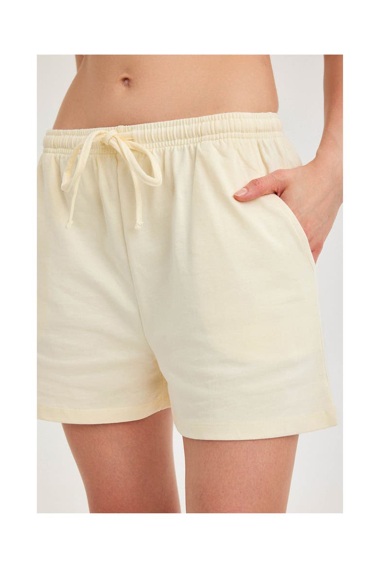 Summer Lounge Cotton Shorts, Alternate, color, Ivory