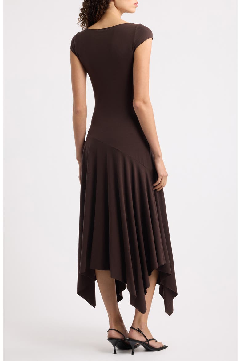 Danica Handkerchief Hem Knit Dress, Alternate, color, MOLE