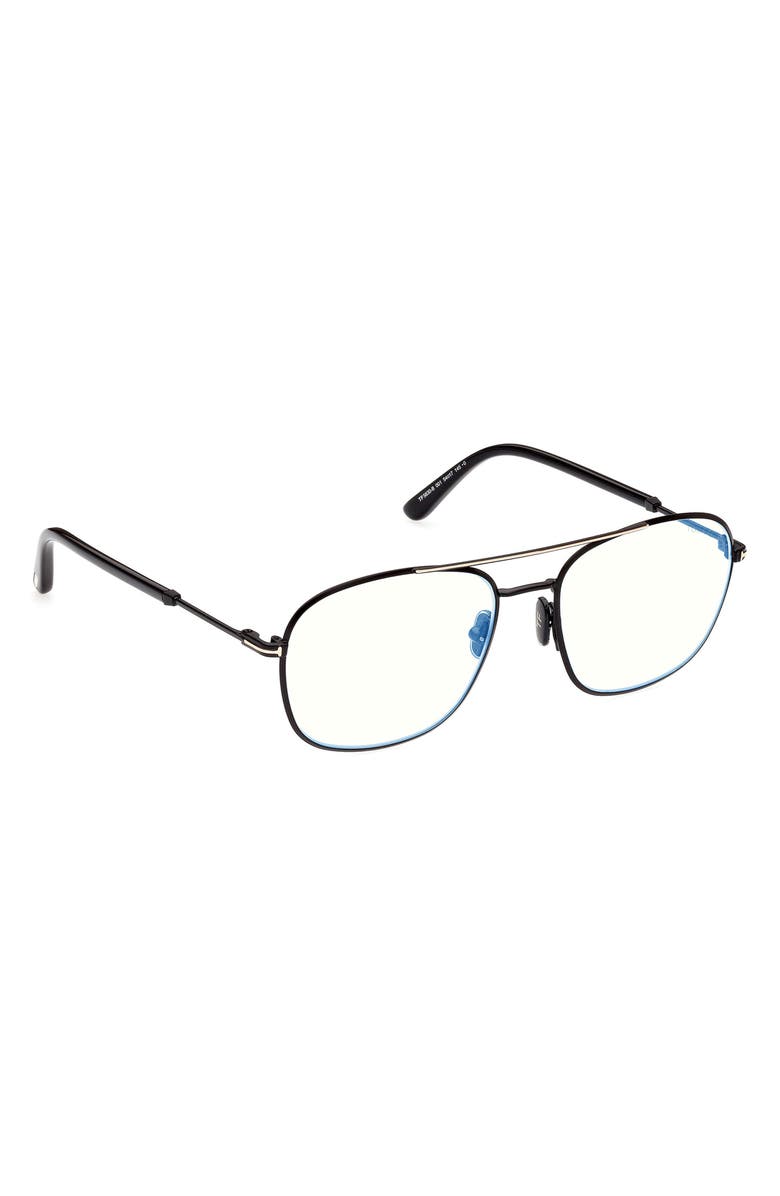 TOM FORD 54mm Round Blue Light Blocking Glasses, Alternate, color, 